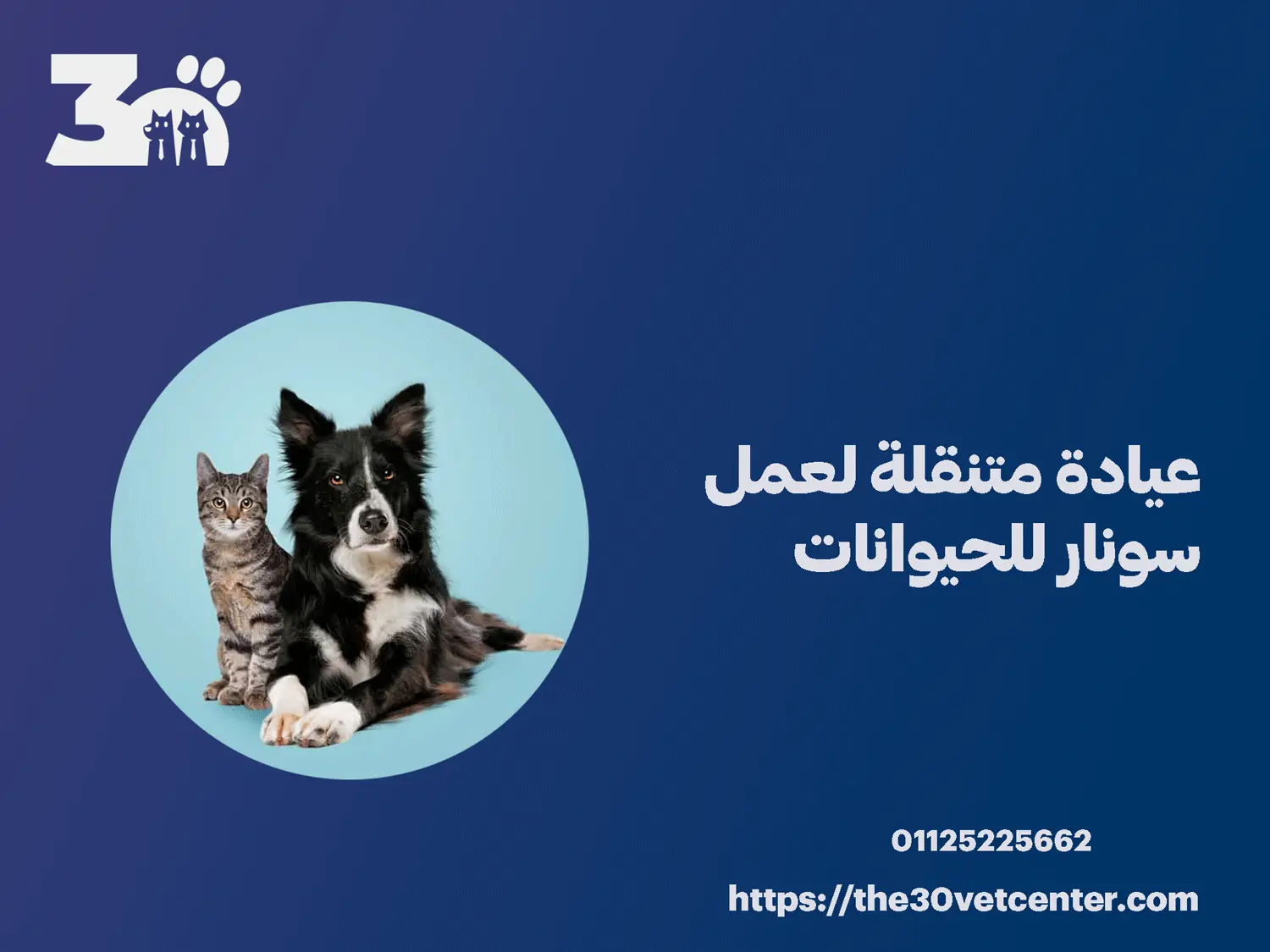 عيادة متنقلة لعمل سونار للحيوانات